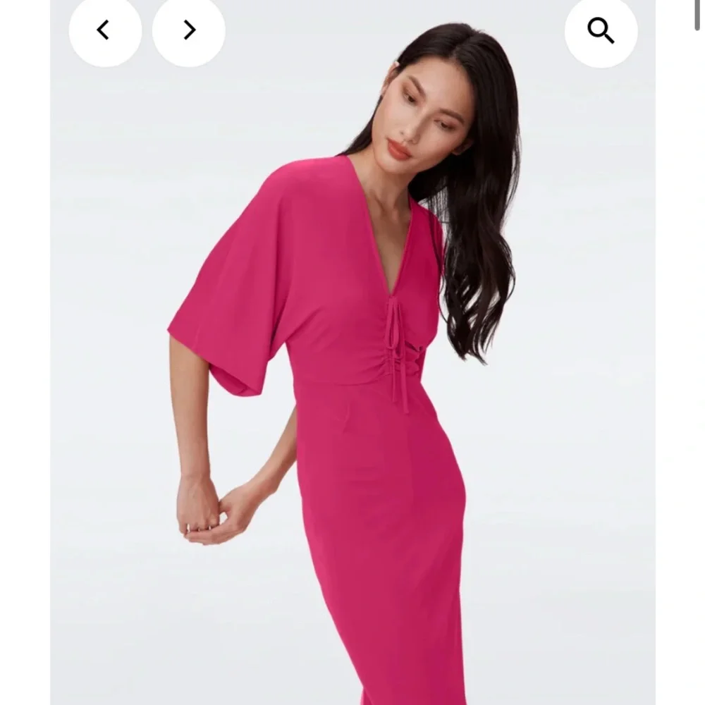 Diane Von Furstenburg Valerie Dress in Bright Berry Size Small NWT